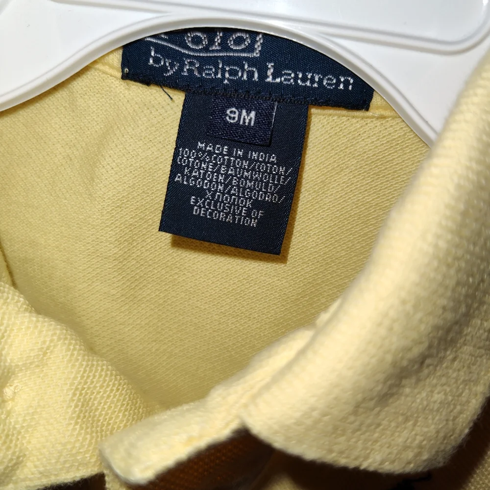 EUC Yellow Ralph Lauren Polo Shirt with Logo
